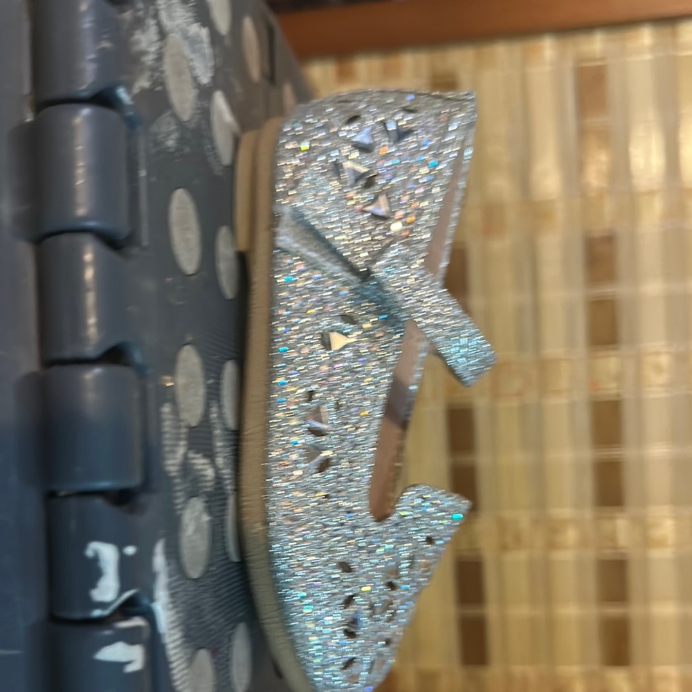 Sparkly Silver Mary Jane Shoes